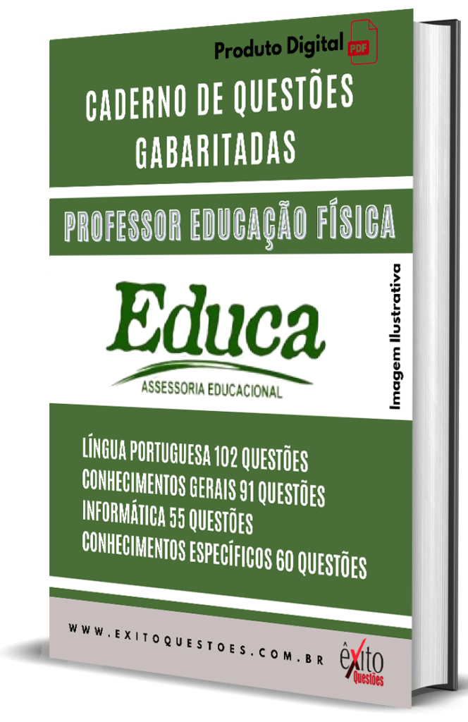 CADERNO DE QUESTÕES GABARITADAS PROFESSOR DE ED FÍSICA EDUCA PB