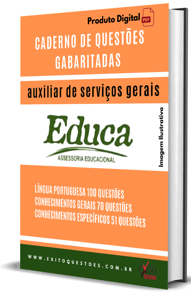 CADERNO DE QUESTÕES GABARITADAS AUXILIAR DE SERVIÇOS GERAIS EDUCA PB